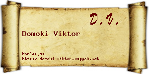 Domoki Viktor névjegykártya